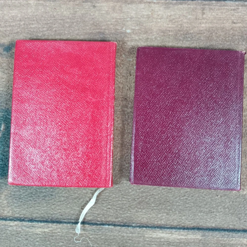 Miniature Classic Literature Books Lot of 6 Red Gold Gilded Editions